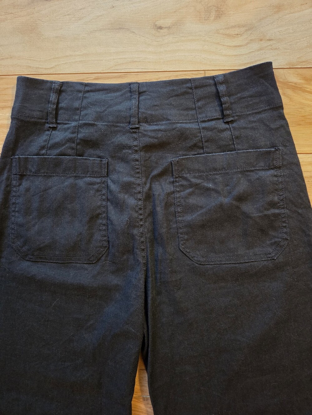 Maeve The Colette Wide Leg Black Viscose Linen Blend Pants 29 - Picture 8 of 11